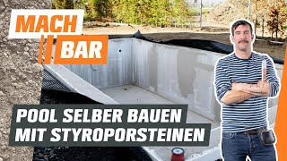 Pool selber bauen mit Styroporverkleidung  OBI [upl. by Yonatan]