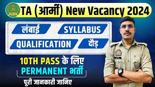 TA Army Recruitment 2024  Territorial Army TA Army Bharti 2024  Age Syllabus Height amp Running [upl. by Beatrice]