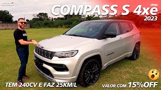 JEEP COMPASS S 4xe 2023  Tem 240cv e Faz 25kml [upl. by Corson]