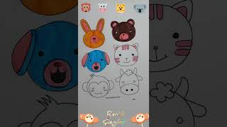 Sevimli Hayvanlar Çizimlerianimals short shortvideo animaldrawing drawing keşfet kidsdrawing [upl. by Hgielram]