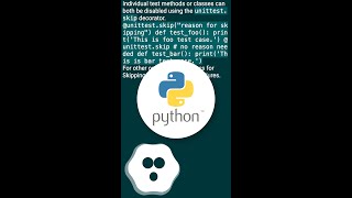 Disable individual Python unit tests temporarily shorts [upl. by Dibri]