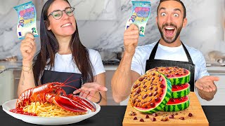 20€ A TESTA chi cucina il MENÙ MIGLIORE vs la MIA RAGAZZA [upl. by Farrison]