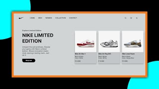 HTML CSS Project for Beginners Build a Nike Website Using HTML amp CSS [upl. by Yael]