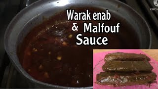 How to make warak enab and malfouf saucequick and easy to cook recipe [upl. by Auqemahs]