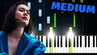 Mitski  My Love Mine All Mine  Piano Tutorial MEDIUM [upl. by Enomed331]