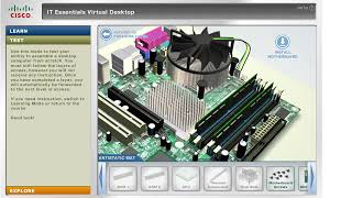 Simulasi Rakit Komputer  CISCO IT Essentials Virtual Desktop [upl. by Anitreb]