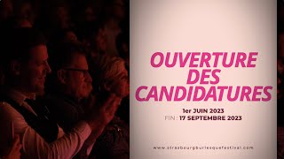 Ouverture candidatures  opening of applications  Strasbourg Burlesque Festival 2024 [upl. by Ming]