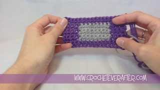 Left Hand Fair Isle CrochetTutorial 4 How to Work Fair Isle In Rows [upl. by Coster]