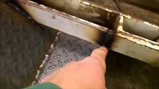 Mig welding the trailer fenders  Millermatic 180 Auto Set [upl. by Ahl]