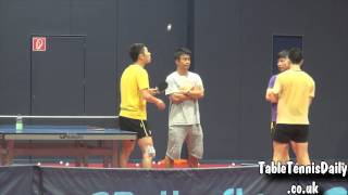 Amazing Skills  Ma Long amp Xu Xin Catch Ball on Bat [upl. by Haisa]