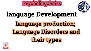 Language Disorders [upl. by Dlared]