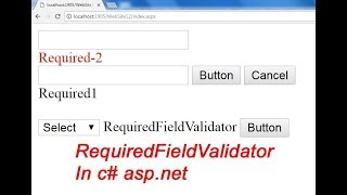 how to use required field validator in aspnet [upl. by Ladnar]