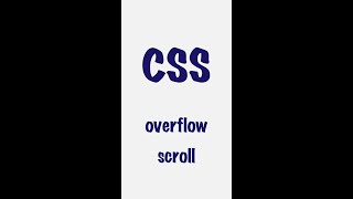 48 overflow scroll  CSS  Frontend shorts [upl. by Ketchum]