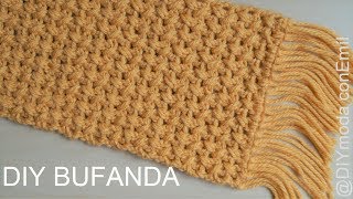 Bufanda de lana a crochet fácil y rápido paso a paso [upl. by Nehcterg]