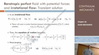 Continuum Mechanics – Ch10  Lecture 9 – Barotropic Perfect Fluids [upl. by Swarts]