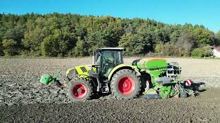 Suite des semis de méteil après les ensilage 2024 HautesAlpes arion 530 claas amazone johndeere [upl. by Jocko]