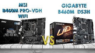 GIGABYTE B460M DS3H Motherboard VS MSI B460M PROVDH WiFi  intel best motherboards  in hindi [upl. by Haldan20]