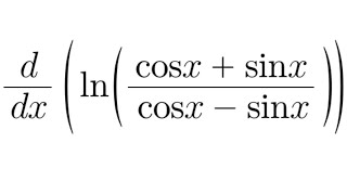 Derivative Practice 15 derivative of lncosx  sinxcosx  sinx [upl. by Yekcim]