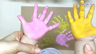 Hand printing for kids  Finger painting for kids  Painting with hand  Art for kids [upl. by Bible328]