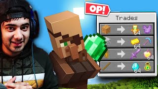 Minecraft But Villagers Trade OP items [upl. by Shaeffer]