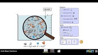 PhET Acid Base simulation [upl. by Acimehs609]