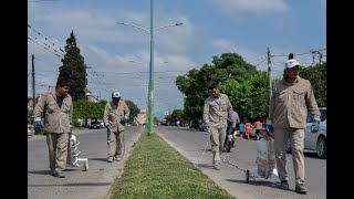 Reforestan la avenida Martín Berho levantan basurales y podan árboles en Villa 9 de Julio [upl. by Milzie]