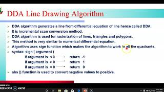 Unit 2 Topic 2 1 Rasterization amp DDA line drawing algorithm [upl. by Nnairrek]