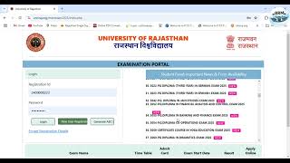 Rajasthan University BA first year BA second year non college form 2025  BA ke form kaise bharen [upl. by Winna776]