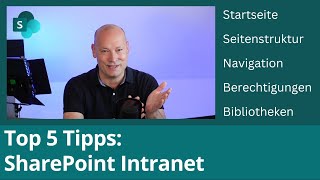 SharePoint Intranet Top 5 Tipps für Startseite Inhalte amp Berechtigungen [upl. by Tterb908]