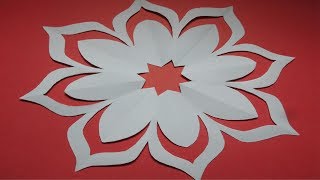 How to make simple amp easy paper cutting flower designs paper flowerDIY Tutorial by step by step [upl. by Otir]