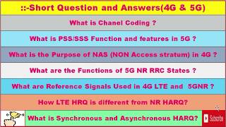 5G amp 4G Interview Questions and Answers [upl. by Lawford]