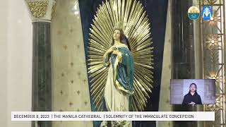 Mass for the Solemnity of the Immaculate Conception at Manila Cathedral  8 December 2023 [upl. by Ethelin307]