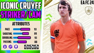 UNSTOPPABLE ICONIC BEST CRUYFF STRIKERCAM BUILD EA FC 24 Pro Clubs [upl. by Eynobe90]