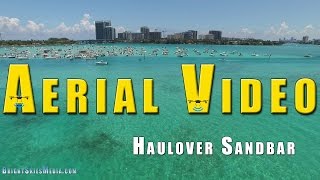 Aerial Video Sandspur Island amp the Sandbar at Haulover Park Miami Florida [upl. by Otrepur]