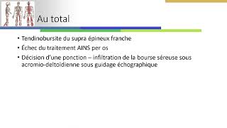 Volumineuse bursite dépaule  ponction infiltration échoguidée [upl. by Nadab]