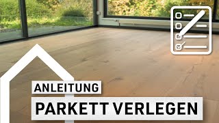 Parkett schwimmend verlegen DIY  Anleitung casando [upl. by Ahsilam]