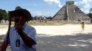 The lecture about Maya Toltec History in Chichen Itza Mexico [upl. by Ilysa]