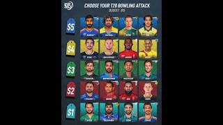 Choose Your T20 Bowling Attack Under 15💸 Hamari Lineup Ye h Bumrah Steyn Rashid Narine Afridi🥲 [upl. by Laux161]