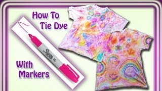 DIY Tie Dye Tshirt With Sharpie Markers [upl. by Jehoash147]