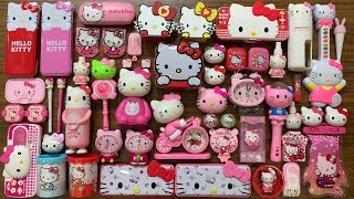 Special Series PINK Hello Kitty 3 Mixing Random Things Into Slime  Most Satisfying Slime [upl. by Anallese]