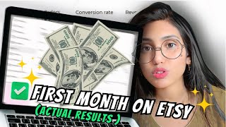 📈My First Month Selling Digital Downloads On Etsy How I Made My First 150 In 30 Days On Etsy💯 [upl. by Asiruam956]