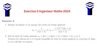 Solution de lExercice 3 du Concours Eamac Niveau Ingenieur 2024 [upl. by Atinreb]