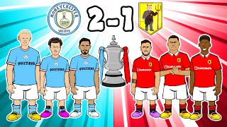 🏆MAN CITY WIN THE FA CUP🏆 21 vs Man Utd Final Goals Highlights Gundogan [upl. by Atiragram]