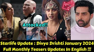 Starlife Divya Drishti January 2024 Full Teasers Updates In English Pishachini Kills Chiranjeev [upl. by Slin]