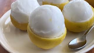 This 3ingredient lemon sorbet is SO EASY to make at home [upl. by Kutzer]