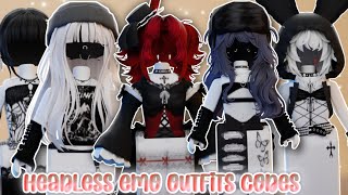 Roblox HEADLESS EMO OUTFITS CODES w Links Roblox berry Avenue outfit codes [upl. by Araiek85]