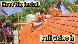 Roof tile install  roof tile install full video  roof tile kaise lagaye  roof tile [upl. by Alinna]