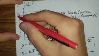 Shear Center Example 2  Asymmetric Channel Shape [upl. by Etnomal]