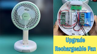 How To Make Upgrade Rechargeable Fan Using Brushless Motor [upl. by Ayekin]