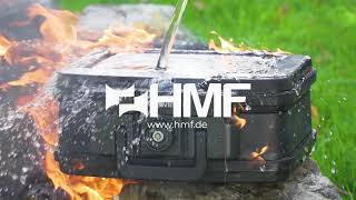 25045 Feuerfeste Wasserdichte Dokumentenbox von HMF  Fireproof Box  DIN A4 [upl. by Alaet]